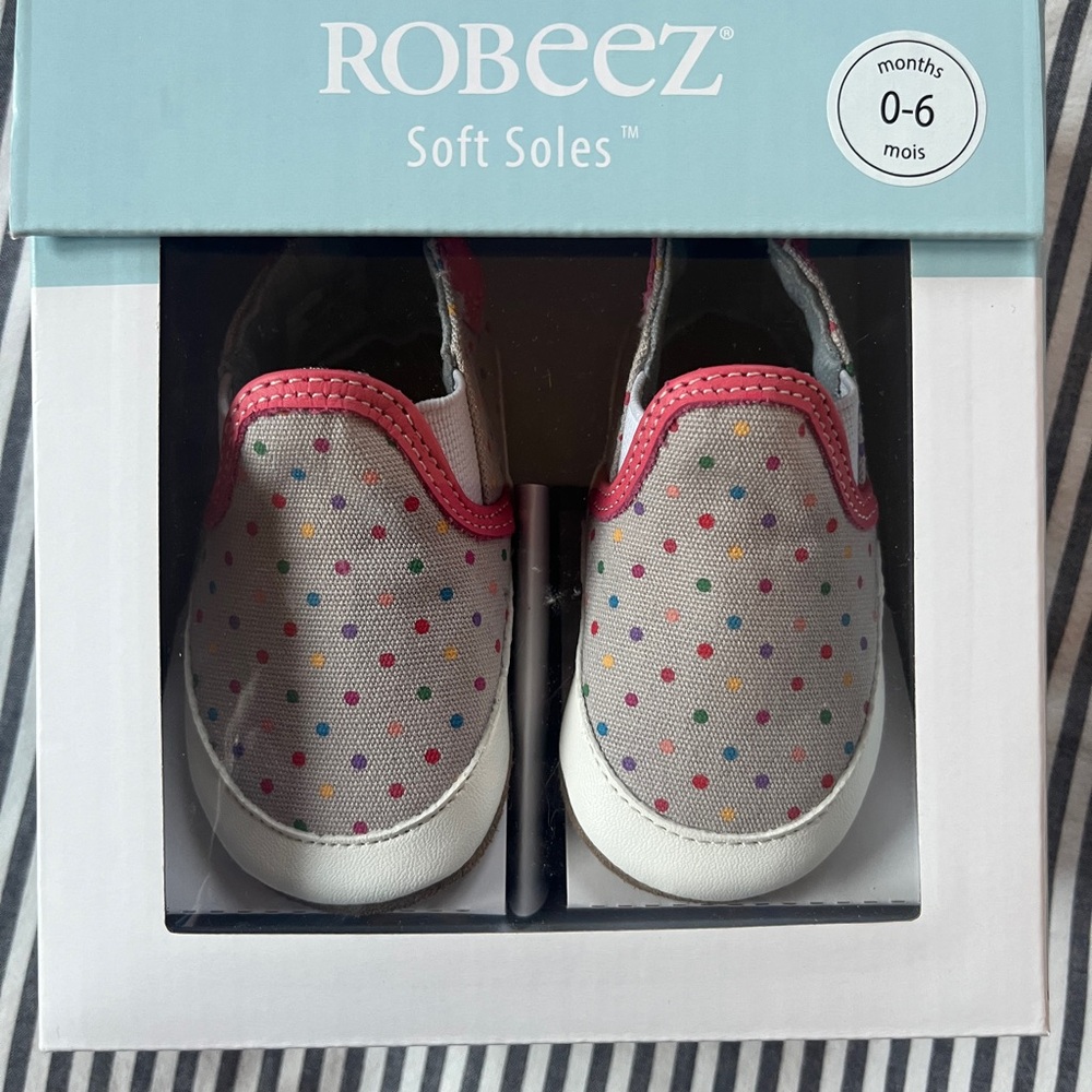 Polka Dot Polly Soft Soles Grey